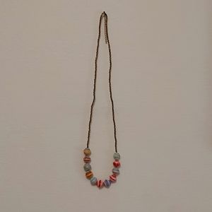 BEADED necklace. 14"